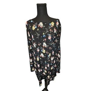 White House Black Market Floral Tie Sleeve Dress | Size Large Z30
